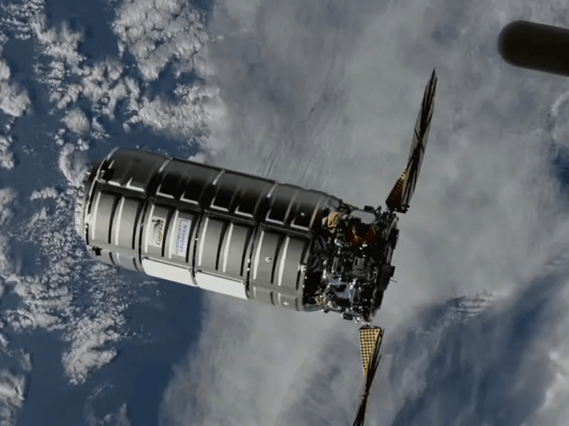 ISS crew unloading NG-23 Cygnus cargo resupply&nbsp;vehicle